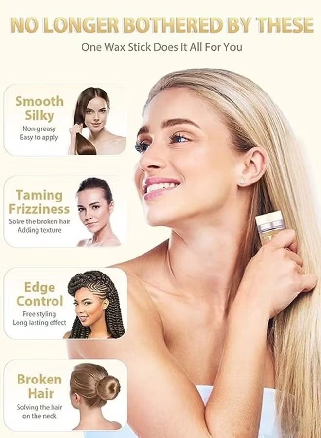 اي كي تي عصا شمع تصفيف الشعر من IKT بتثبيت قوي وطويل الأمد، غير دهني، للتحكم في الشعر المتطاير وحواف الشعر والتجعد، مناسبة للرجال والنساء، 75 جم / ‎2.7 أونصة سائلة - Image 5